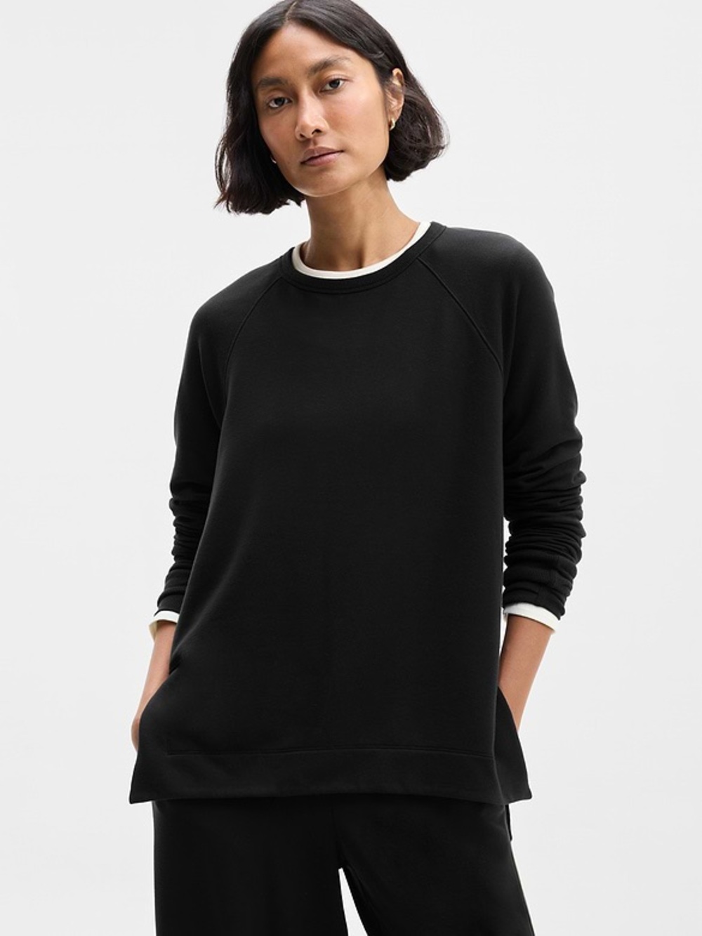 NWT Athleta Coaster Luxe Relaunch Sweatshirt Black 3X